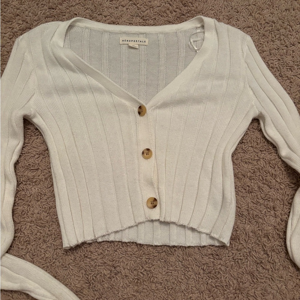 Aeropostale Cream Knit cardigan